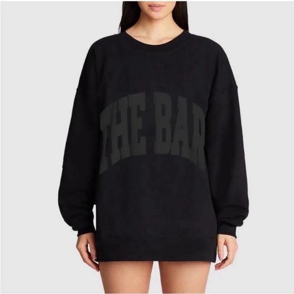 The Bar Tops - The BAR VARSITY SWEATSHIRT BLACK Size L